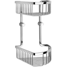 Smedbo Sideline Polished Chrome Double Corner Shower Basket
