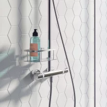 Smedbo Sideline Chrome Rectangular Shower Basket with Insert