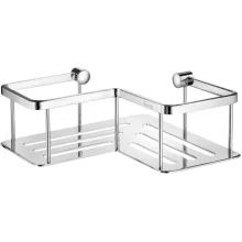 Smedbo Sideline Design Chrome Angled Corner Shower Basket