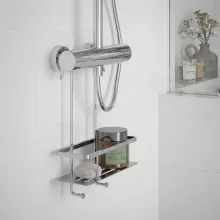 Smedbo Sideline Matt Black Hanging Shower Basket for Shower Mixer