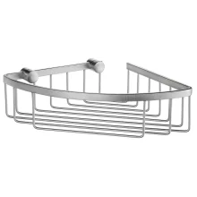 Smedbo Sideline Design Brushed Chrome Corner Shower Basket