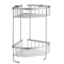 Smedbo Sideline Brushed Chrome Double Corner Shower Basket