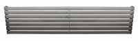 Delta Horizontal 230 x 1600mm Stainless Steel Radiator Brushed Finish - DQ Heating