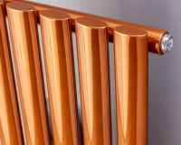 DQ Denali 1800 x 413 Black Nickel Lacquer Stainless Steel Vertical Radiator