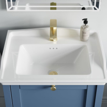 Dendermond Matt White 800 Floor Standing One Drawer Vanity Unit