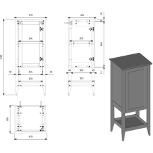 Black Slate High Pressure Laminate Worktop 1220 x 330 x 12mm