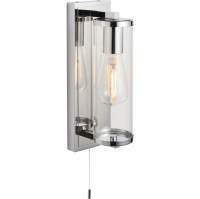 Deshi Chrome Bathroom Wall Light - IP44 Rated