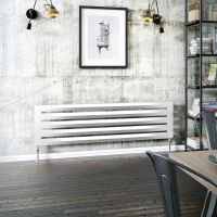 Drifter 325 x 900mm Designer Radiator White Aluminium Matt - DQ Heating