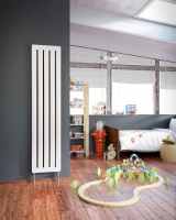 DQ Ruvo 1800 x 635 Matt White Aluminium Vertical Radiator