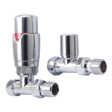 DQ Essential TRV Straight Chrome Radiator Valves