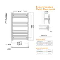 Abacus Elegance Linea Towel Rail 750 x 480mm - Stainless Steel