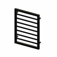 Abacus Metro Bathroom Towel Rail - 655 x 450mm - Matt Black