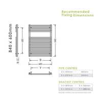 Abacus Elegance Strato Chrome Towel Rail - 840 x 480mm