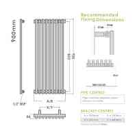 Abacus Elegance Cala Stainless Steel Towel Rail - 1750 x 480mm