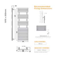 Abacus Linea Towel Rail 1700 x 400mm - White