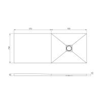 Abacus Raised Tileable Shower Tray Kit 4 - 1850 x 750mm x 130/140mm