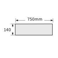 Abacus Linear Waste Raised Tileable Tray Kit 6L - 1850 x 750 x 40/50mm