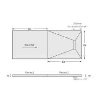 Abacus Raised Linear Wetroom Kit 4L - 1850 x 750mm