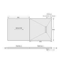 Abacus Raised Linear Wetroom Kit 1 - 1850 x 900mm