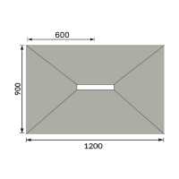 Abacus Elements Level Access Linear Waste Wetroom 1600 x 900 x 30mm