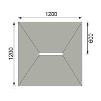 Abacus Elements Level Access Linear Waste Wetroom 1200 x 1200mm