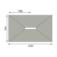 Abacus Wetroom Level Access Linear End Waste Tileable Tray Kit 900 x 900mm 