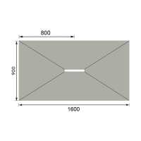 Abacus Wetroom Level Access Linear End Waste Tileable Tray Kit 900 x 900mm 