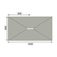 Abacus Wetroom Level Access Linear End Waste Tileable Tray Kit 900 x 900mm 