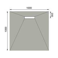 Abacus Wetroom Level Access Linear End Waste Tileable Tray Kit 900 x 900mm 