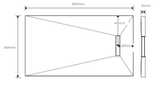 Abacus Elements Level Access Linear Waste Wetroom 1400 x 900 x 30mm