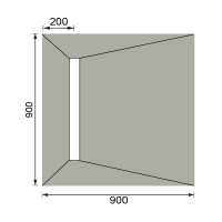 Abacus Elements Level Access Linear End Waste Wetroom Kit 1000 x 1000 x 30mm