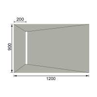 Abacus Elements Level Access Offset Linear Offset Wet Room Kit 1600 x 900 x 30mm