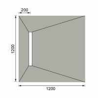 Abacus Elements Level Access Linear Centre Waste Wet Room Kit 1200 x 1200 x 30mm