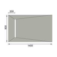 Abacus Level Access Linear End Waste Wet Room Kit 1200 x 900 x 30mm