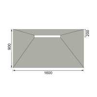 Abacus Elements Level Access Linear End Waste Wetroom Kit 1000 x 1000 x 30mm