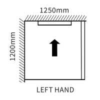 Abacus Infinity Wet Room Tray - Left Hand - 1400 x 950mm