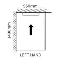 Abacus Infinity Wet Room Tray - Right Hand - 1400 x 950mm