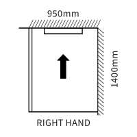 Abacus Infinity Wet Room Tray - Right Hand - 1200 x 950mm