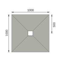 Abacus Elements Level Access Wetroom Kit 900 x 900mm Centre Waste