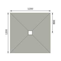 Abacus Elements Level Access Wetroom Kit 1000 x 1000mm Offset Waste