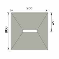 Abacus Linear 300 Wet Room Tray 900 x 1800mm Offset Drain 