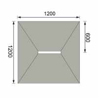 Abacus Linear 300 Wet Room Tray 900 x 900mm Centre Drain