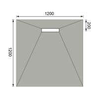 Abacus Elements Level Access Linear Waste Wetroom 1400 x 900 x 30mm