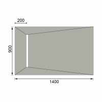 Abacus Wetroom Level Access Linear End Waste Tileable Tray 1600 x 900 x 30mm