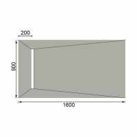 Abacus Wetroom Level Access Linear 600 Offset Waste Tileable Tray 1600 x 900 x 30mm