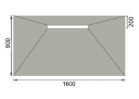 Abacus Wetroom Level Access Linear End Waste Tileable Tray 1600 x 900 x 30mm