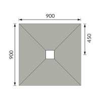 Abacus Linear 300 Wet Room Tray 1500 x 1500mm Centre Drain