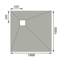 Abacus Level Access 550 Radius Quadrant Wet Room Shower Tray - 900 x 900mm