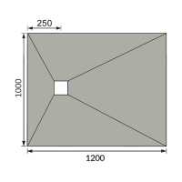 Abacus Level Access 550 Radius Quadrant Wet Room Shower Tray - 900 x 900mm