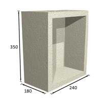 Tileable Recessed Niche Waterproof Storage Unit 35 x 35 x 10cm - EMSU-05-0020